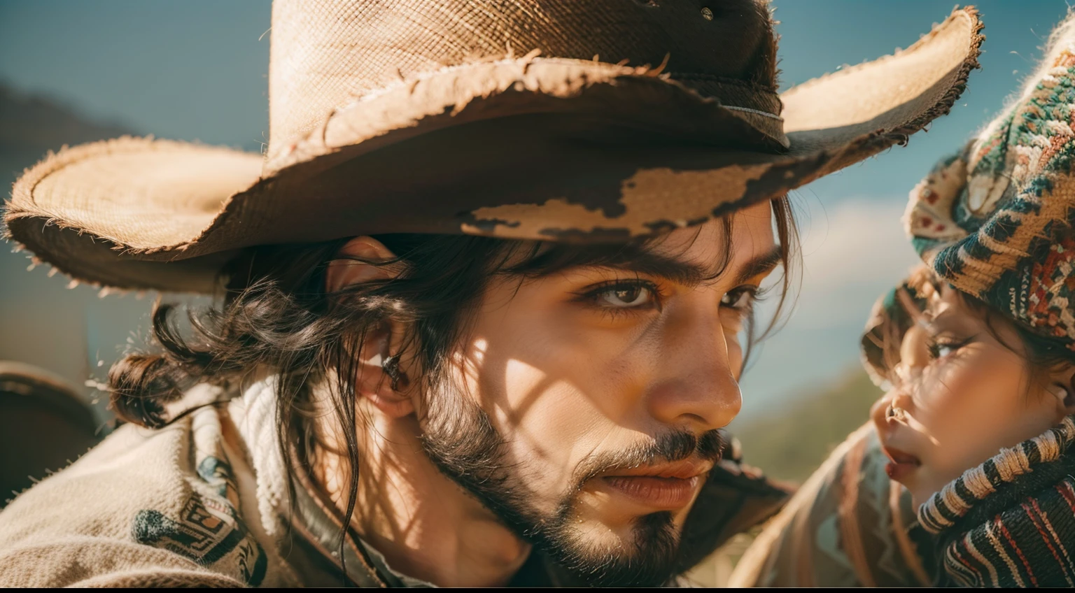 cowboy do oeste em um duelo