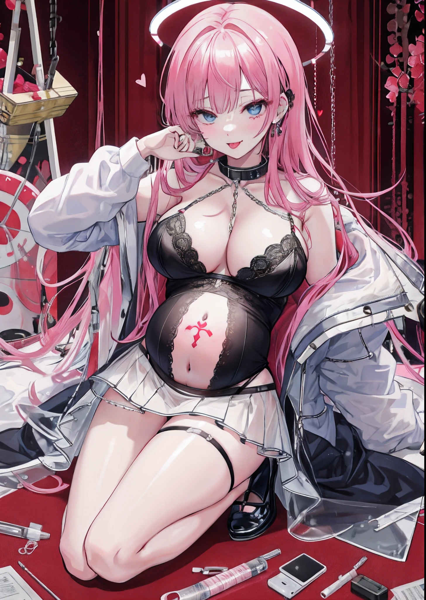 Full body photo of a beautiful sexy secretary in a miniskirt and sewn stockings,stands_straight,((独奏)),AS-Adult,At the office,high-heels,Craving sexual,strokes_Herself masterpiece、high high quality、The is very detailed、1girl in、独奏、A smile、closeup cleavage、Knitted clothing、Looking at the camera、Office、style of anime、2D,handcuff,Moisture spray,shackle,weeping,Spread your legs apart,teary,see-through transparent clothes,A large amount of milky white viscous liquid flows from between the legs,Insert a tube between your legs,Pregnant women with,Large amounts of colored liquid,Completely naked,Drug injections,Huge ,Pull beads,Yin ring,Lingerie transparent,Nipple studs,Yin chain,No underwear,Punk collar,A large number of medical syringes,Lots of sex toys,Tulle coat,A large number of drugs,Casual pose,Exposing the ,Mouth open,The belly is exposed,Stick out her tongue,There is a complex heart-shaped tattoo on the lower abdomen,The uterus is outside the body,Medical needle insertion,Medical syringe itself,Bare abdomen,Surrounded by naked men(Naked man watching,Pee in front of everyone,Sit or squat or kneel,