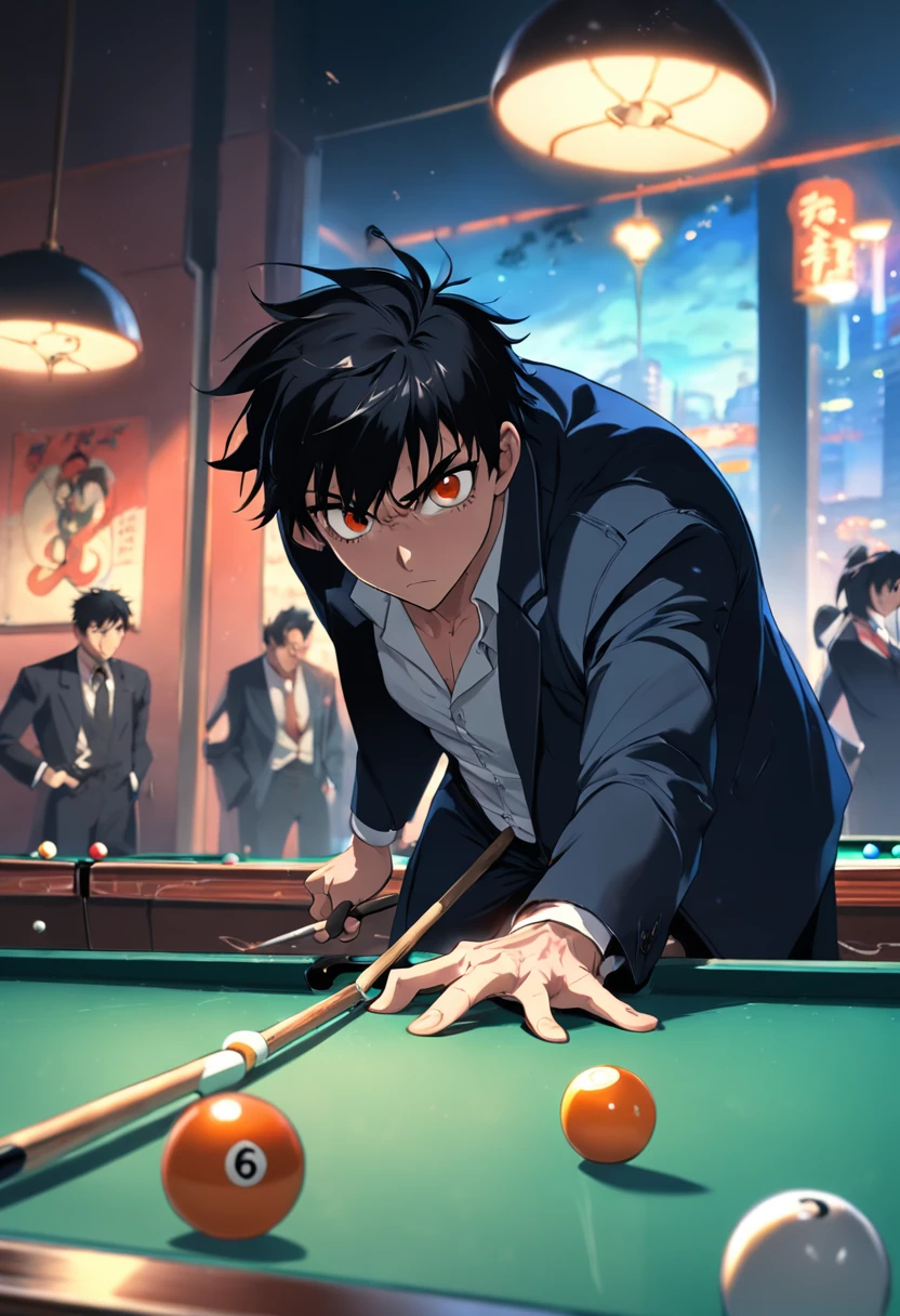 homen aranha Playing Billiards