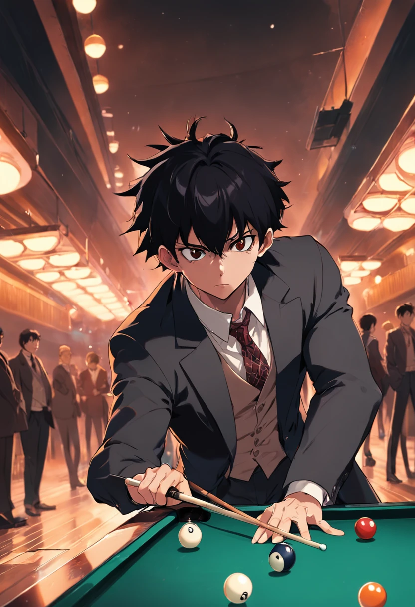 homen aranha Playing Billiards