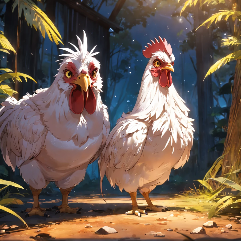 Uma galo,Frango exagerado com olhos grandes,Crazy zoo style, Animais de galinha, frango, Galinhas fofas,Galinha bem-humorada