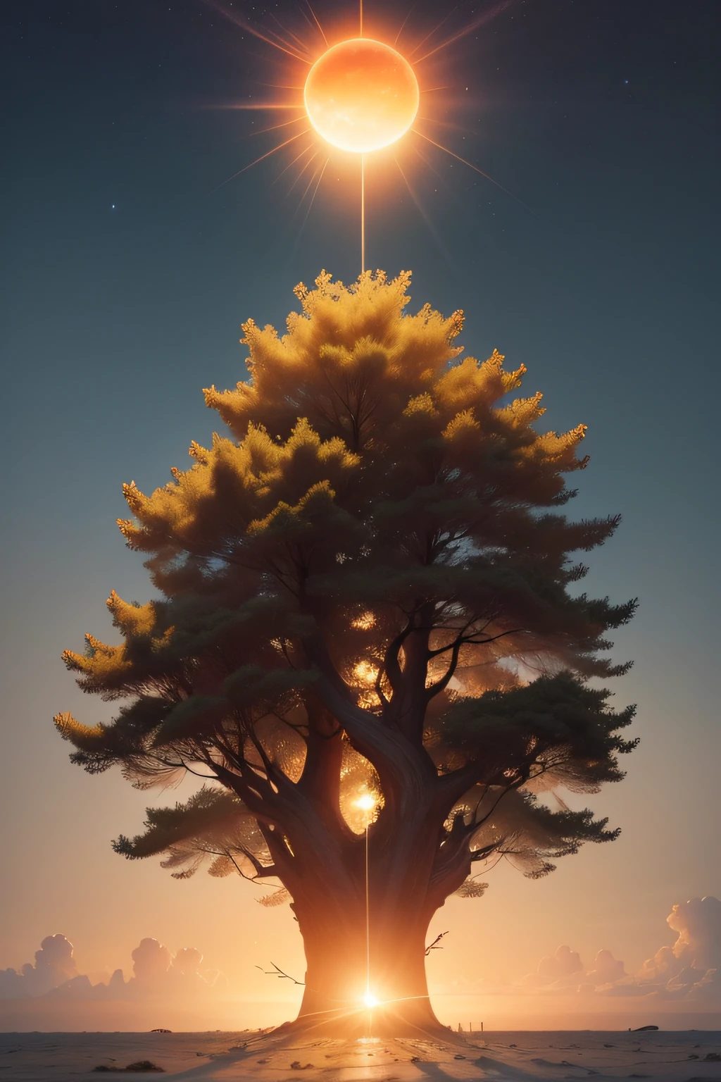 In ancient times，There was a severe drought in the land。The heat scorched the forest，Dried the earth，Sun-dried grass seedlings。Originally，Dijun and Xihe had 10 children, all of whom were sun，They live in OOCL，There is a big tree in the sea called Fuso。10 suns sleep under the branches，Take turns running out and on duty in the sky，Shine on the earth。But sometimes，They came out together and brought disaster to humanity。To save humanity，Yi Zhang bow and arrow，Shoot towards those 9 suns。I saw a bursting fireball appear in the sky，Fall one by one, three-legged crow。Enfim，There is only one sun left in the sky，The people therefore hailed Houyi as a hero。