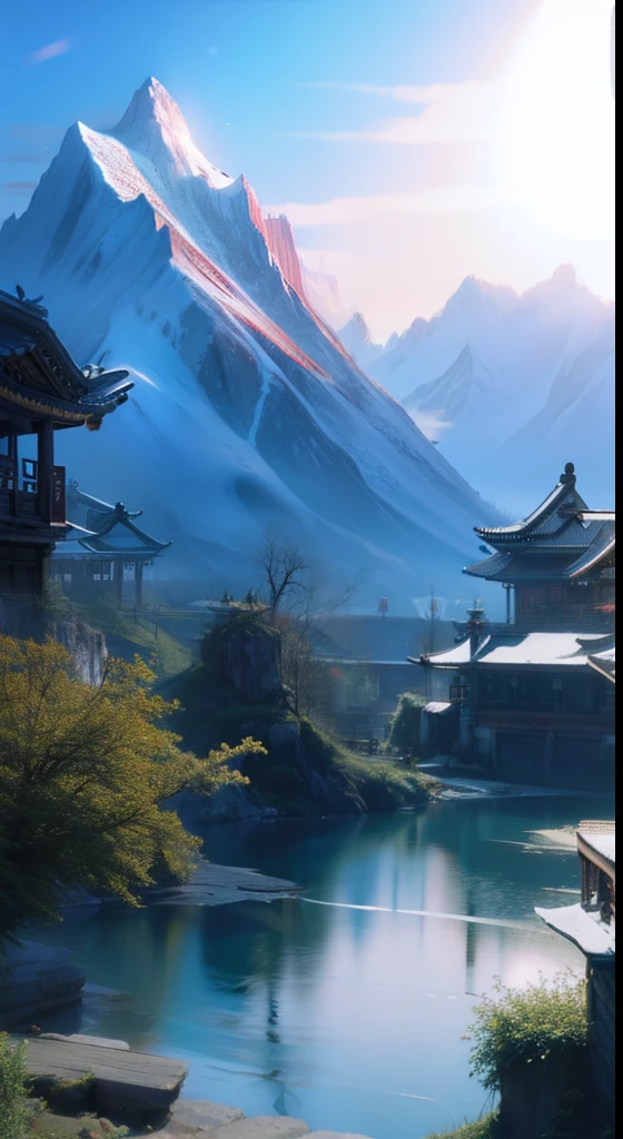 Ancient China，mountain water，mountain ranges