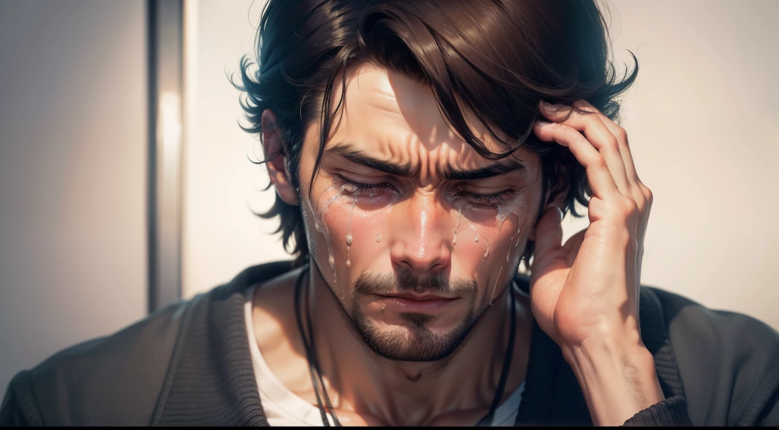 man crying