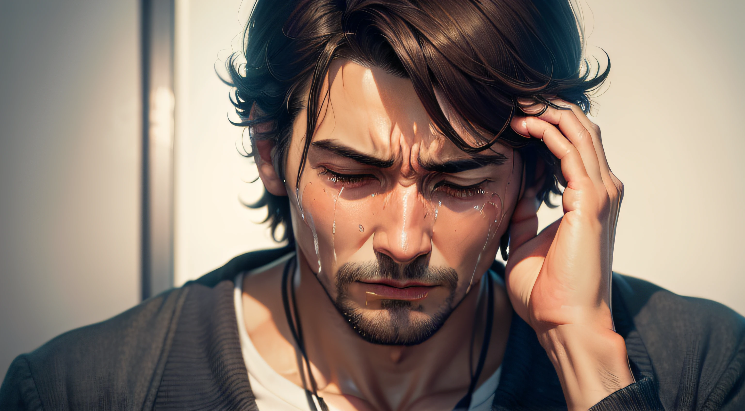 man crying