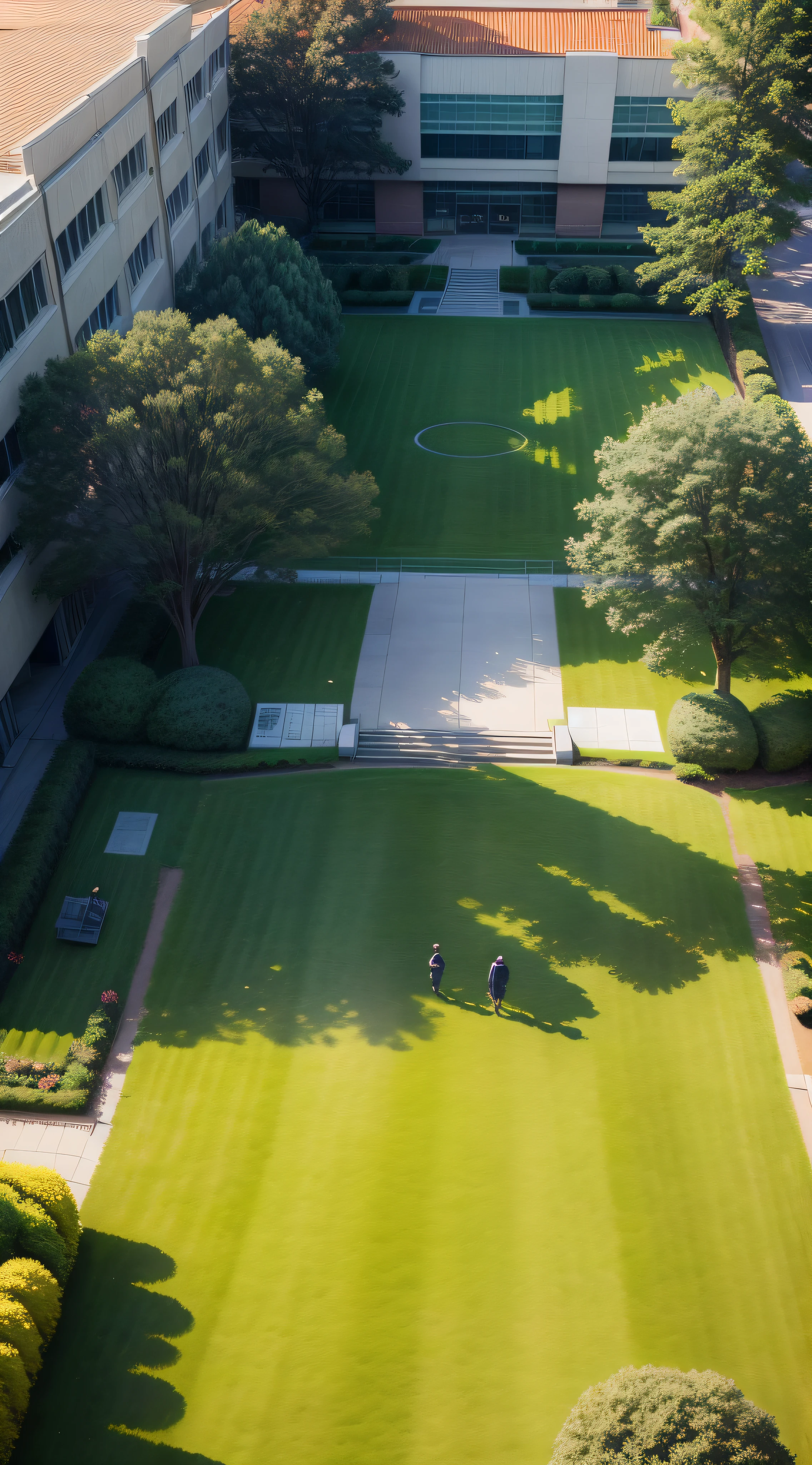 school ground:Draw the outline and boundaries of the campus,Including the main buildings on campus、lawns、playground、Library and other facilities。
the trees:Draw the trees on campus,Including the trunk、branches and foliage,Some typical tree species can be selected,For example, pine trees、oaks、Maple trees, etc。
Flowers:Draw flowers and plants on campus,Including meadows、flowerbed、Small wildflowers on the lawn, etc,Some typical plant species can be selected,For example, roses、tulips、Clover, etc。
人物:Draw characters on campus,Including students、Faculty and staff,It is possible to draw their various activities on campus,For example, walking、lendo livros、Chat, etc。
buildings:Draw buildings on campus,Including school buildings、Lab Room、gymnasiums, etc,It is possible to draw the details and features of the building,For example, windows、doors、walls, etc。
Light:By adjusting colors and light and shadows,Make the whole picture look more realistic and layered,You can choose a suitable time and weather,For example, morning、Evening or sunny days, etc。
color:Choose colors that suit your campus environment,For example, blue、green color、Red, etc,Make the picture look more harmonious and natural。