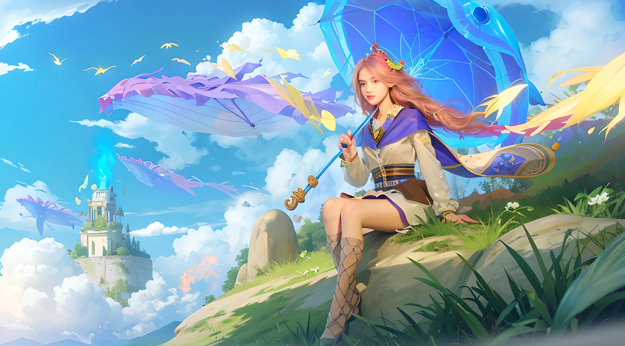 (photorealistic:1.4), best quality, masterpiece, ultra high res, 1girl, (detailed face:1.2), (detailed eyes:1.2), (detailed hair:1.2), (detailed clothes:1.2), 4k, (detailed color:1.2), (hold a umbrella:1.2),