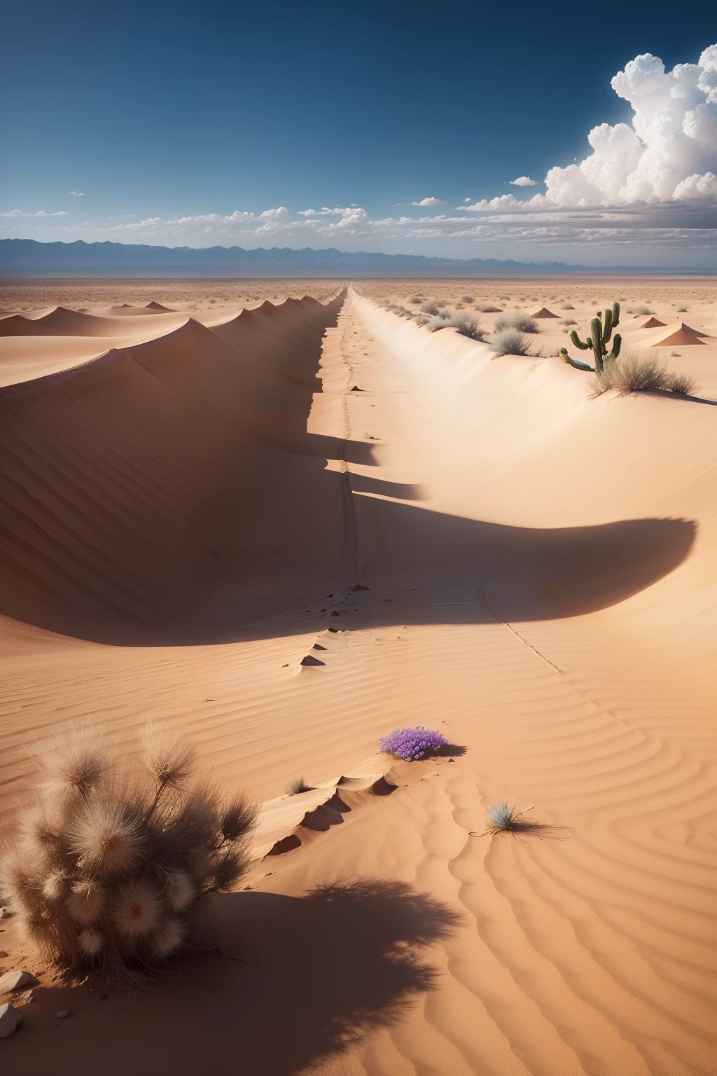 sadness, distance, desert, withered flower, loneliness