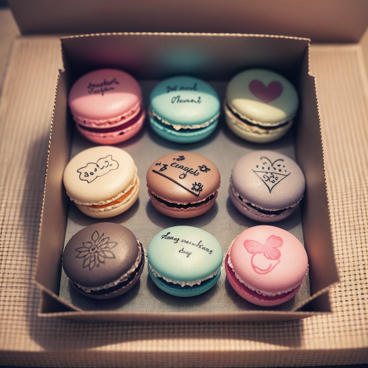 Colorful and cute macarons --auto --s2