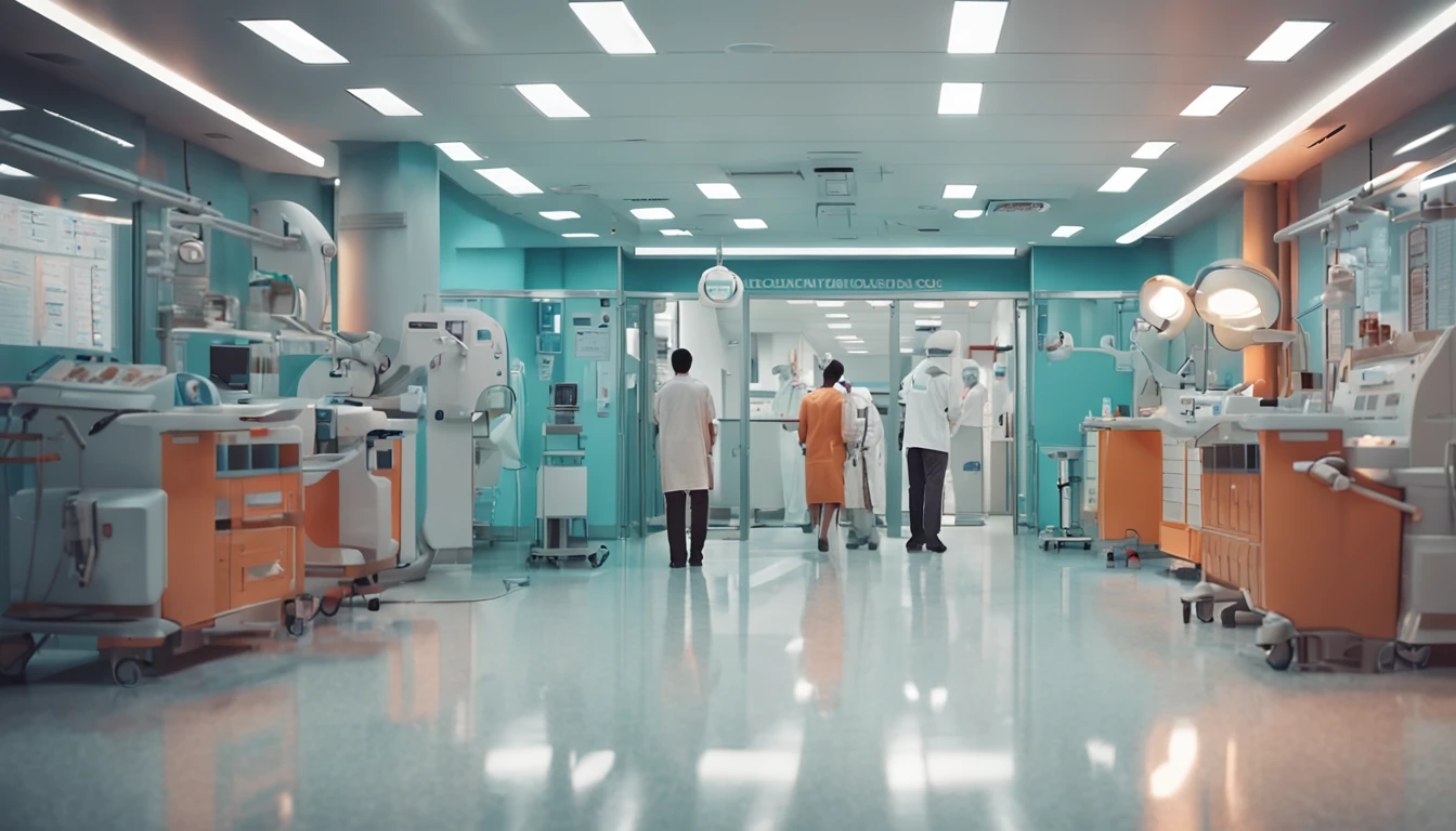 hospitals、doctor、Rehabilitation Staff、during daytime、nurse、Bright workplace、Serious people、Large facilities、a smile、supportive、faithful
