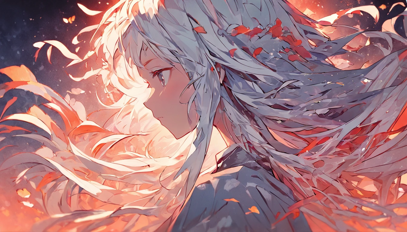 (White background:1.4),(Silhouette of a girl's head, Eyes closed, colorfull long hair, Oriental elements),(Chinese illustration:1.3,paper art:1.3, Quilted paper art:1.2),( reasonable design, Clear lines, High sharpness,Best quality, Very detailed, Masterpiece, movie light effect, 4K )