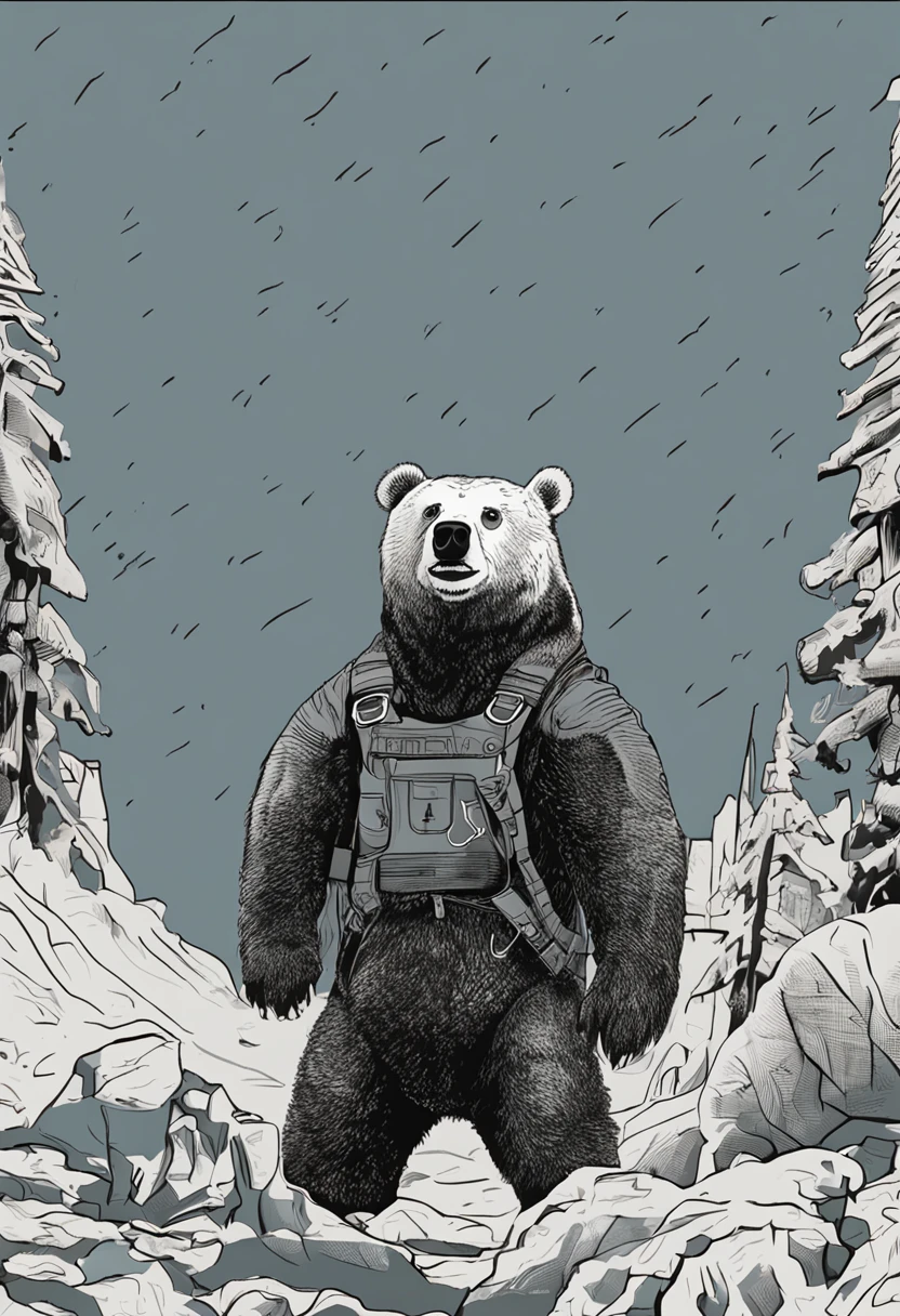 Add the text Bear DIY,logo,Single color,bjørn,Lovely wind