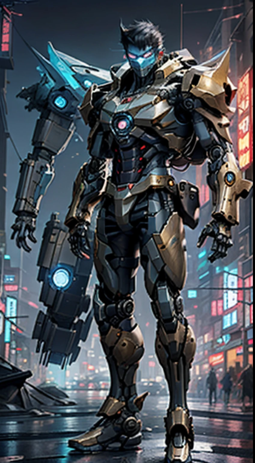 Boutique,best quality,Gold jewelry,(slip out feet),Fairy skin,(Fidelity :1.2),Standing,Super Detailed,realistic,High quality,Movie Light,Ray tracking,Ultra HD,Upper body
Boy in shorts and jacket standing next to giant robot, Guweiz-style artwork, CyberPunk mech, Trends on CGSTATION, Guweiz, Russell Dongjun Lu, Digital Cyberpunk Anime Art, Ross Tran 8 K, Guweiz on ArtStation Pixiv, Boy in Mecha Network Armor