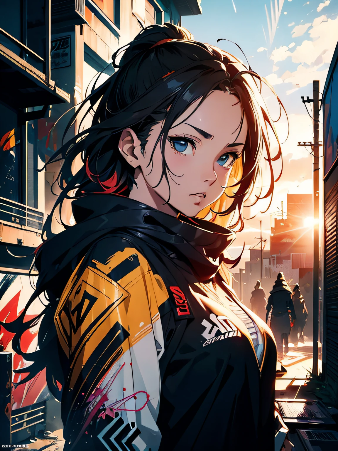 16k varied graffiti art, manga, golden dawn, dawn light, dynamic, highly detailed, digital painting, artstation, concept art, smooth, sharp focus, illustration, paint splash, art by Carne Griffiths and Wadim Kashin