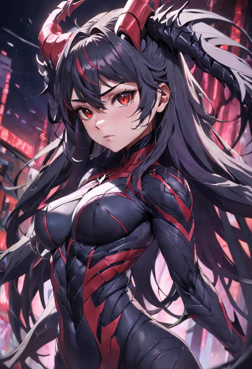 a dynamic fit dark woman in the midst of a fierce battle. 