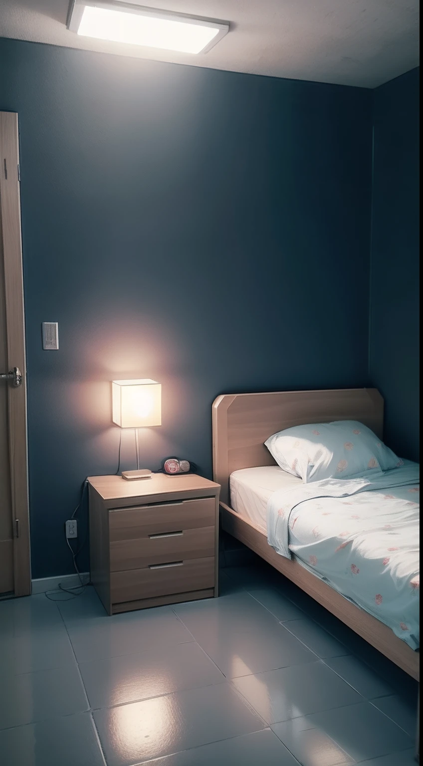 Modern ward with empty bed