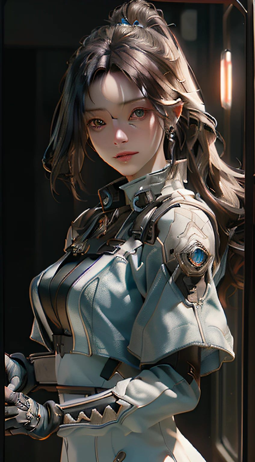 ((Best quality)), ((masterpiece)), (detailed:1.4), 3D, an image of a beautiful cyberpunk female,HDR (High Dynamic Range),Ray Tracing,NVIDIA RTX,Super-Resolution,Unreal 5,Subsurface scattering,PBR Texturing,Post-processing,Anisotropic Filtering,Depth-of-field,Maximum clarity and sharpness,Multi-layered textures,Albedo and Specular maps,Surface shading,Accurate simulation of light-material interaction,Perfect proportions,Octane Render,Two-tone lighting,Wide aperture,Low ISO,White balance,Rule of thirds,8K RAW,