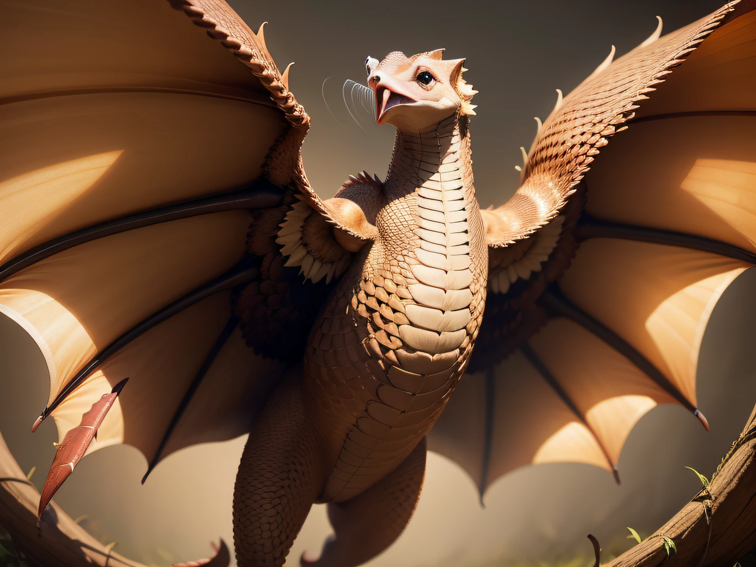 Pangolins with wings under the ribs