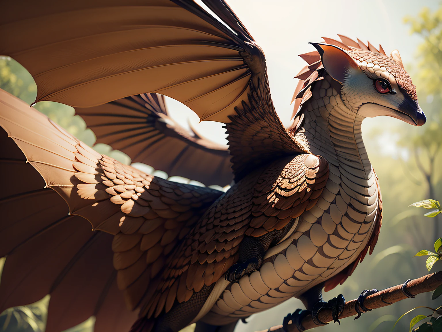Pangolins with wings under the ribs