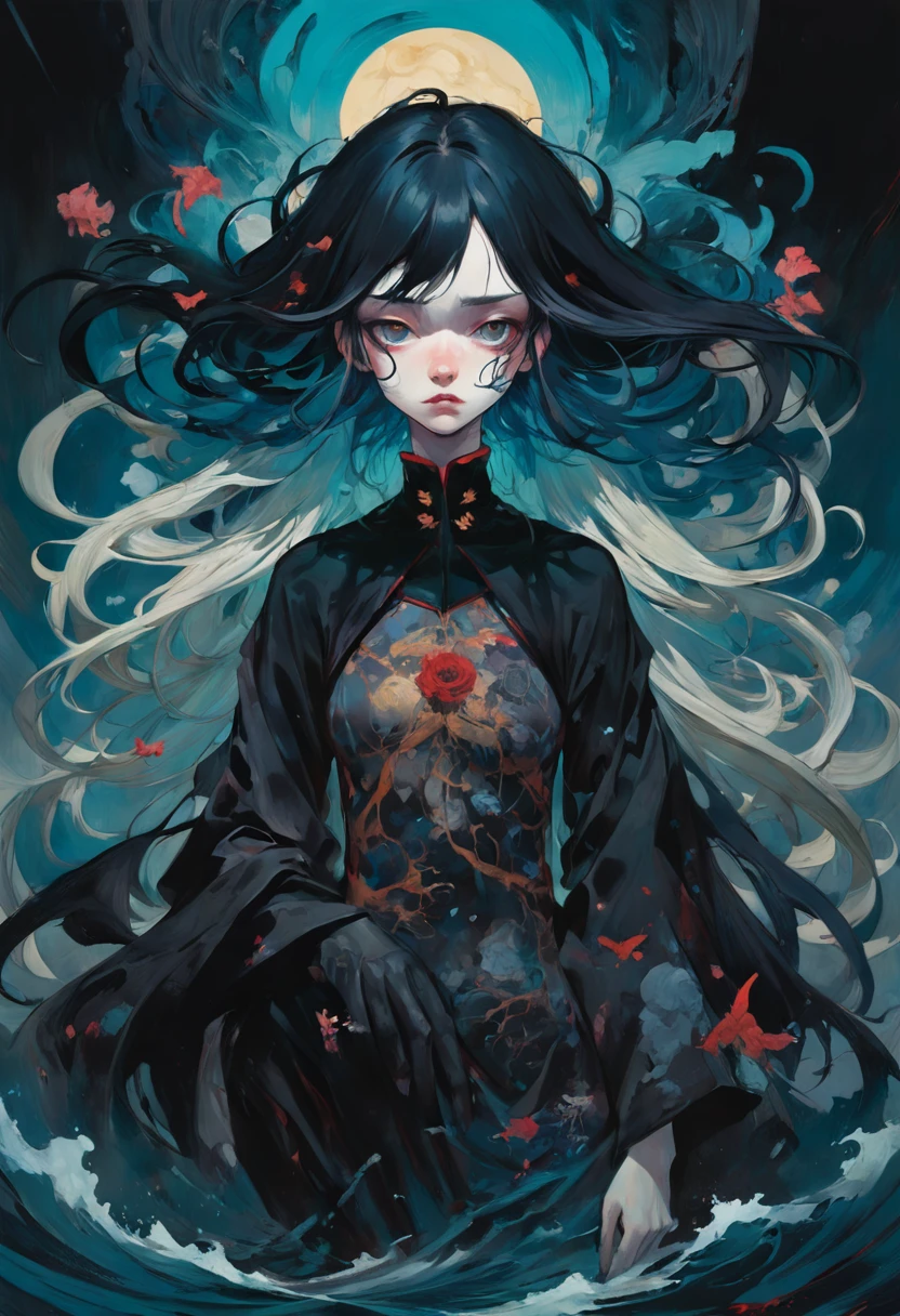 Handsome man. in the style of adrian ghenie, esao andrews, jenny saville, edward hopper, surrealism, dark art by james jean, Takato Yamamoto, Inkpunk minimalism. In the style of Tim Burton. Neo-Gothic.