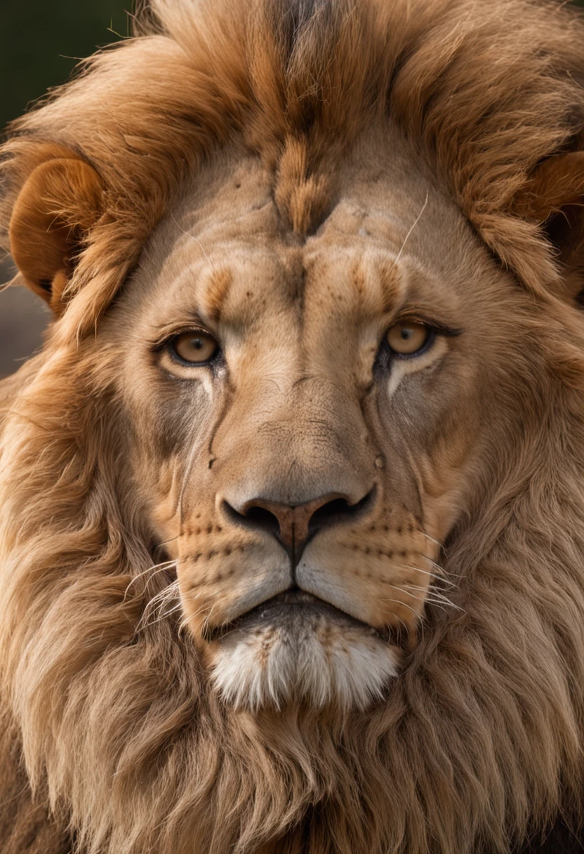 a closeup of a lion with a man in the background, with the mane of a lion, the mane of a lion, Rei da selva, Rei dos Reis, majestoso!!! Beautiful!!!, Senhor da Selva, the man riding is on the lion, face of an lion, Aslan the Lion, lion warrior, Directed by: Matt Stewart, half lion