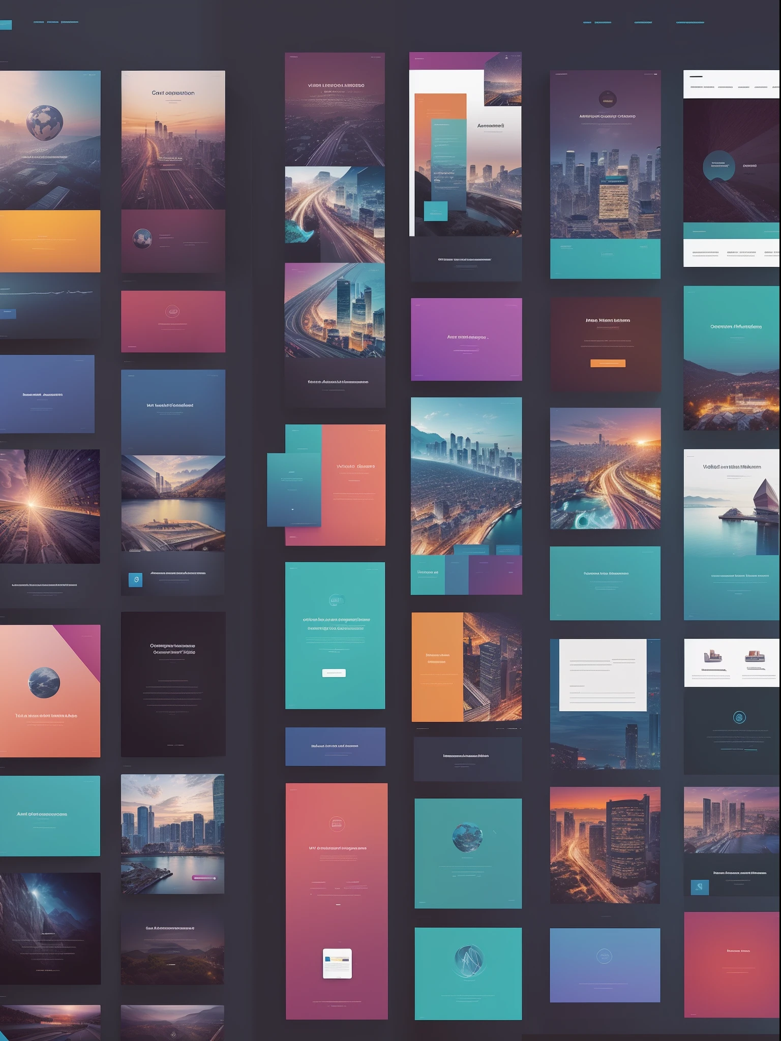 Ai website templates with a modern and sleek design; innovative layout ideas; vibrant color schemes; visually stunning graphics; user-friendly navigation; interactive elements; seamless integration of text and images; responsive design for multi-device compatibility; attention-grabbing animations; professional and polished look; visually appealing typography.