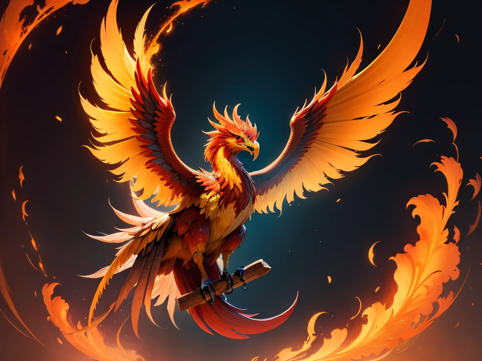 Close-up of the phoenix in Chinese mythology and legend