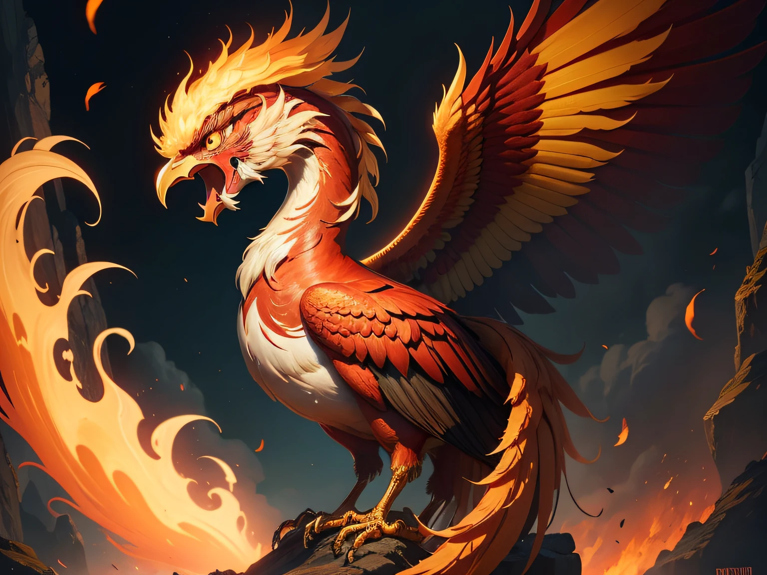 Close-up of the phoenix in Chinese mythology and legend