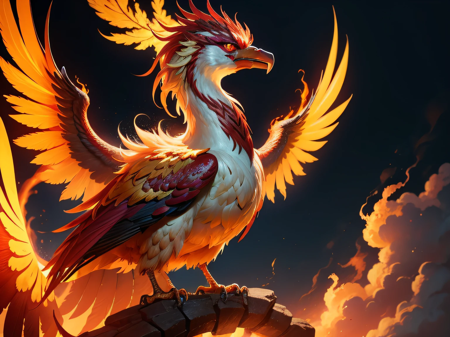 Close-up of the phoenix in Chinese mythology and legend