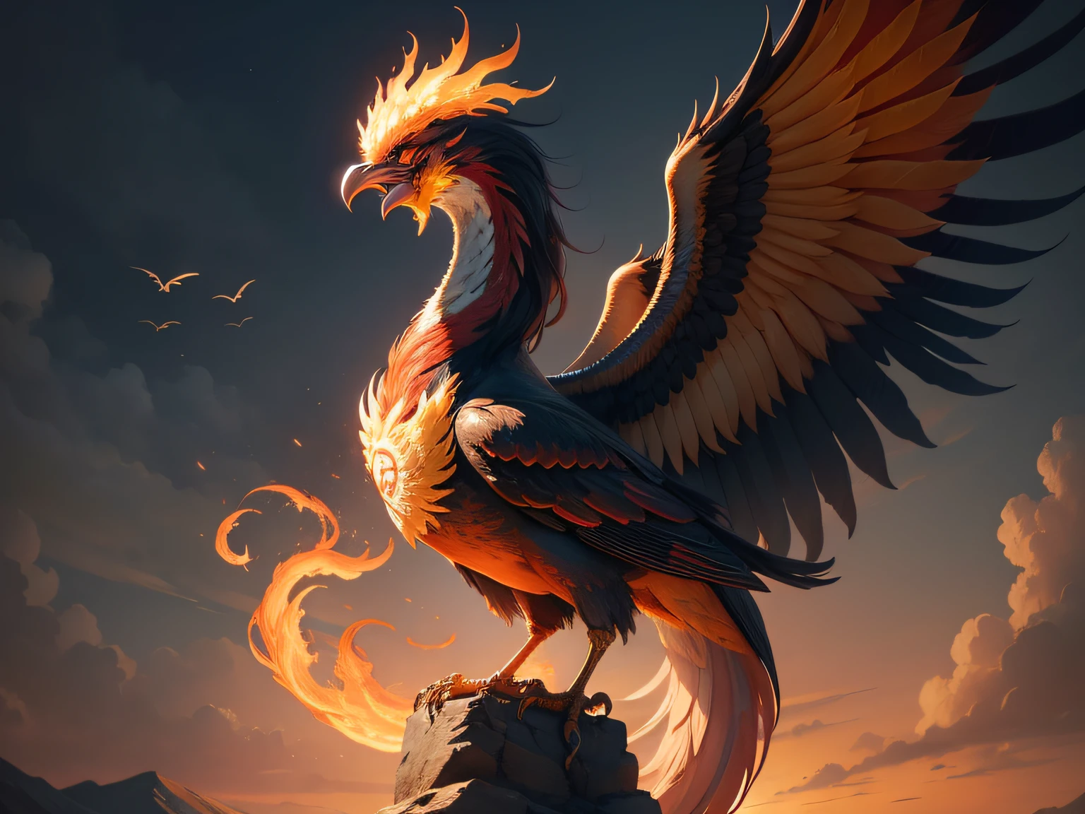 Close-up of the phoenix in Chinese mythology and legend