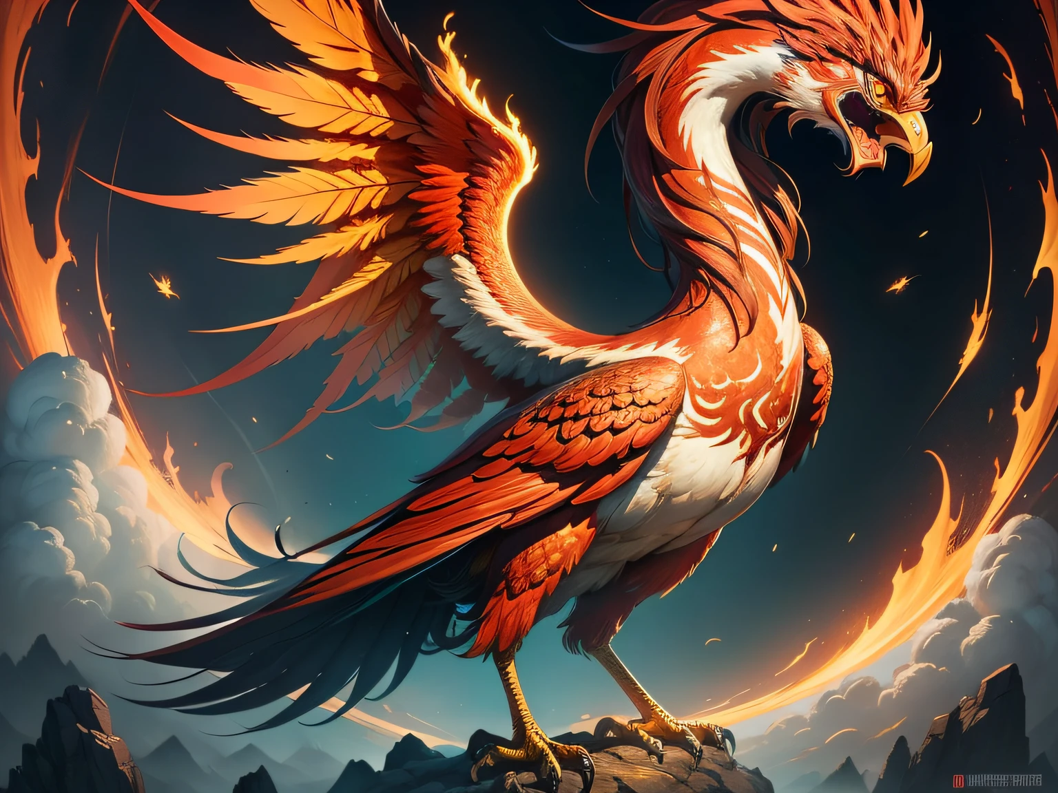 Close-up of the phoenix in Chinese mythology and legend
