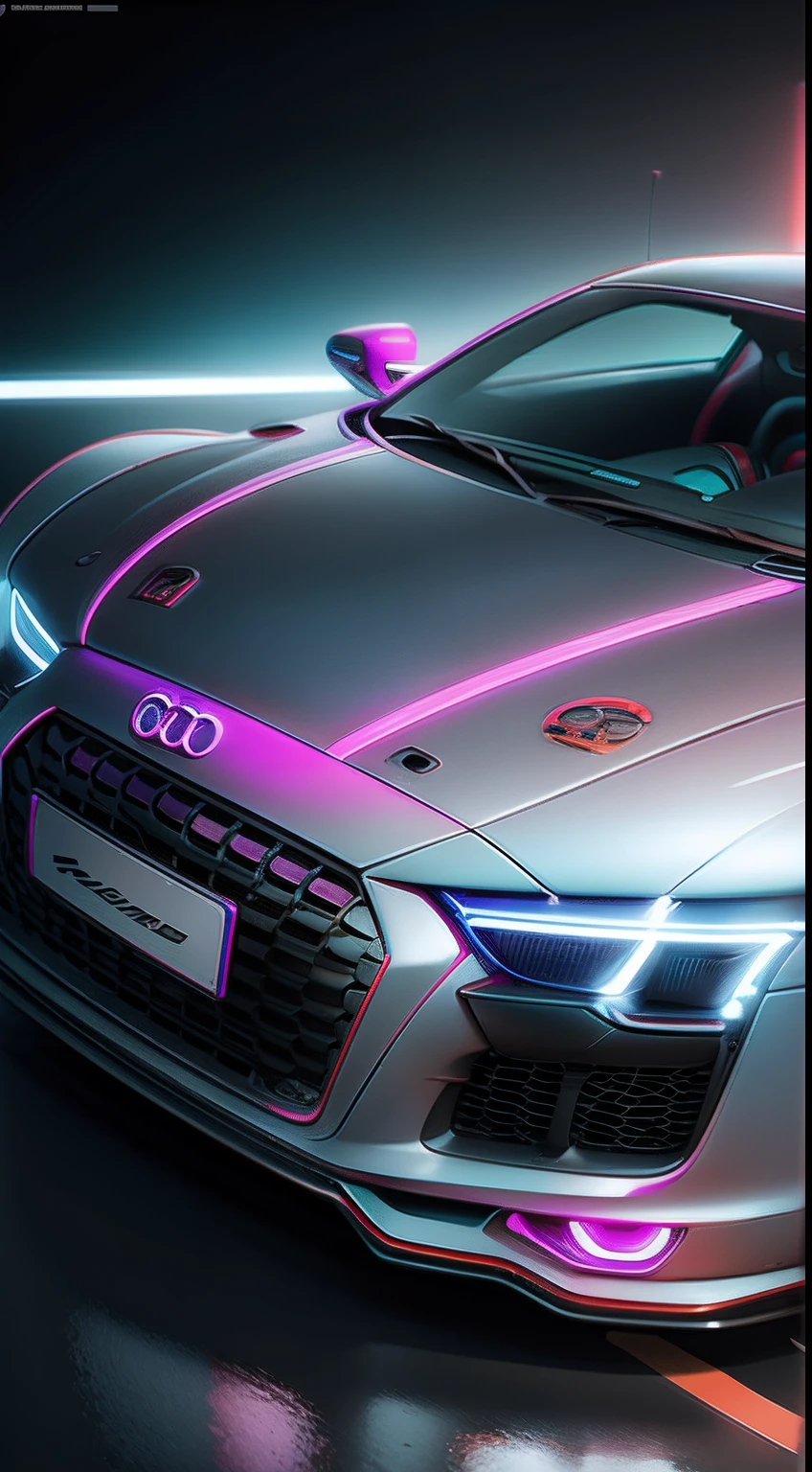 Psychedelic::6 Audi R8::5 octane rendering, Full-HD, 8K