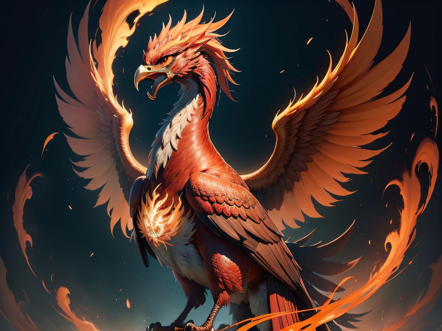 Close-up of the phoenix in Chinese mythology and legend