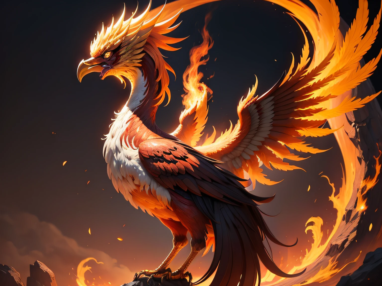 Close-up of the phoenix in Chinese mythology and legend