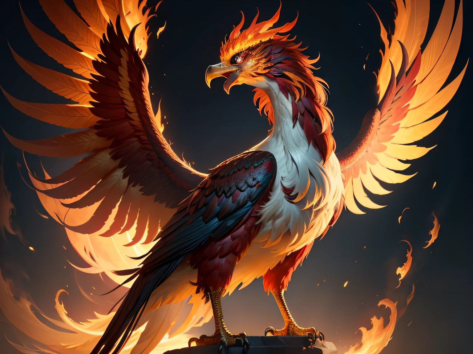 Close-up of the phoenix in Chinese mythology and legend