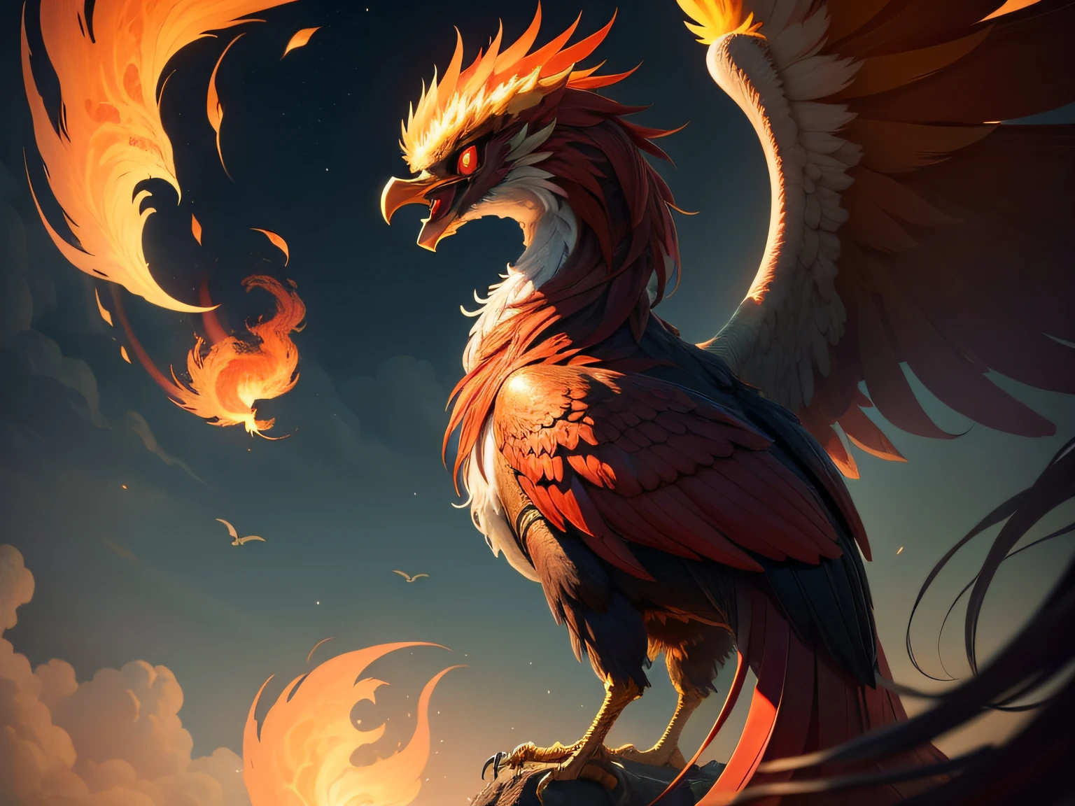 Close-up of the phoenix in Chinese mythology and legend