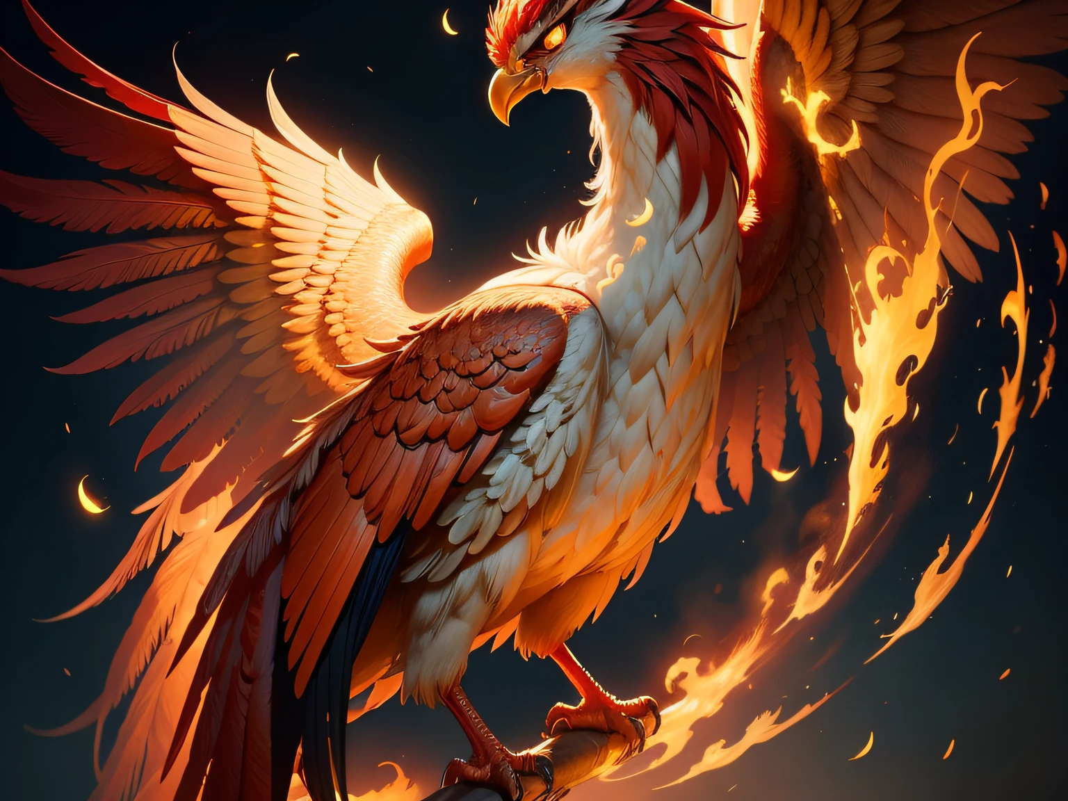 Close-up of the phoenix in Chinese mythology and legend