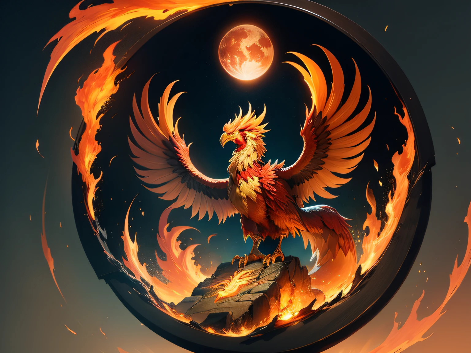 Close-up of the phoenix in Chinese mythology and legend
