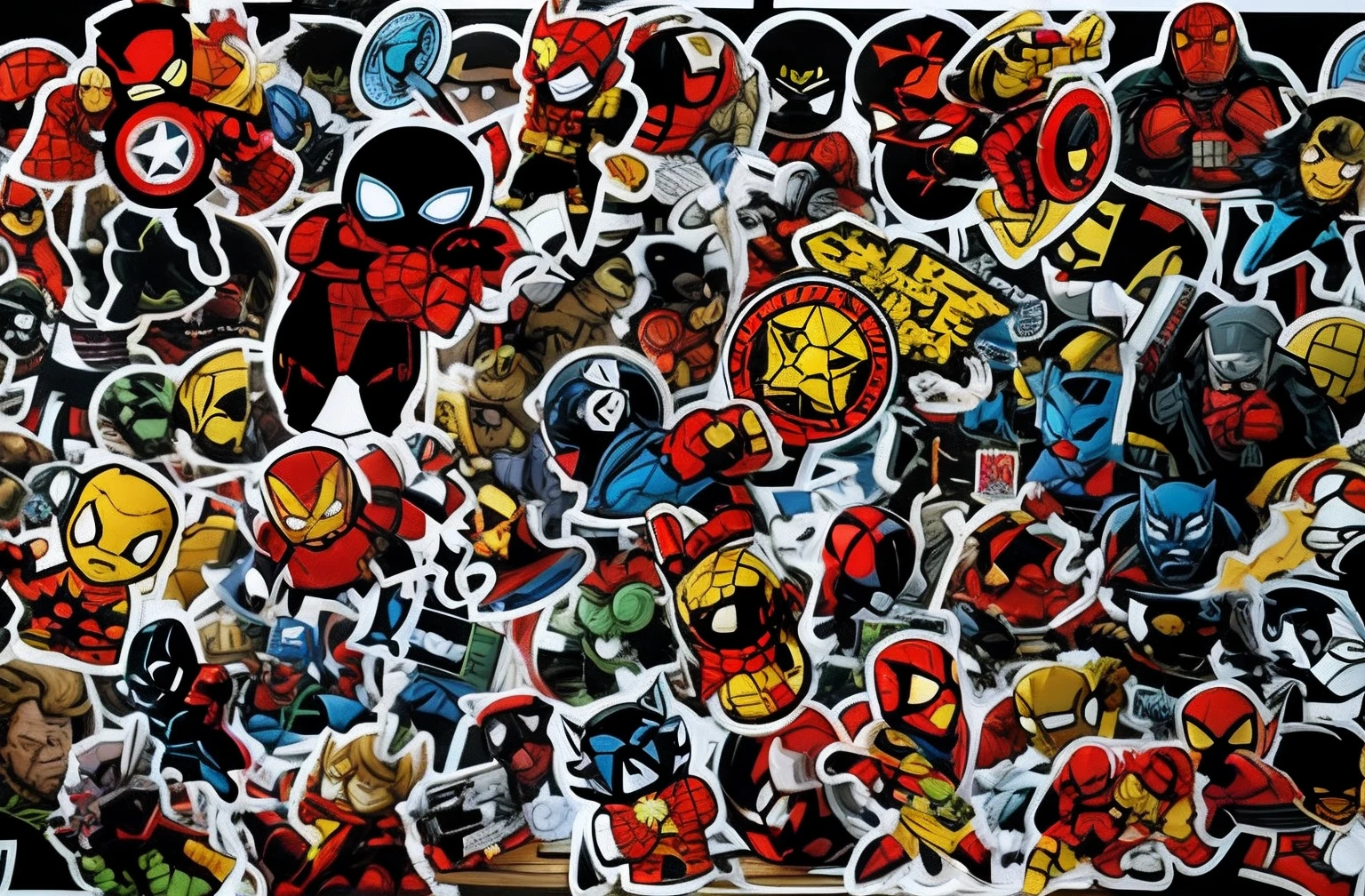 a close up of a bunch of stickers on a table, stickers, marvel comics h 6 4 0, marvel character, marvel marvel marvel, sticker art, sticker - art, marvel superhero, 2 5 6 x 2 5 6, 256x256, marvel style, marvel comic style, marvel comics, marvel comic book characters, marvel universe, stickers illustrations