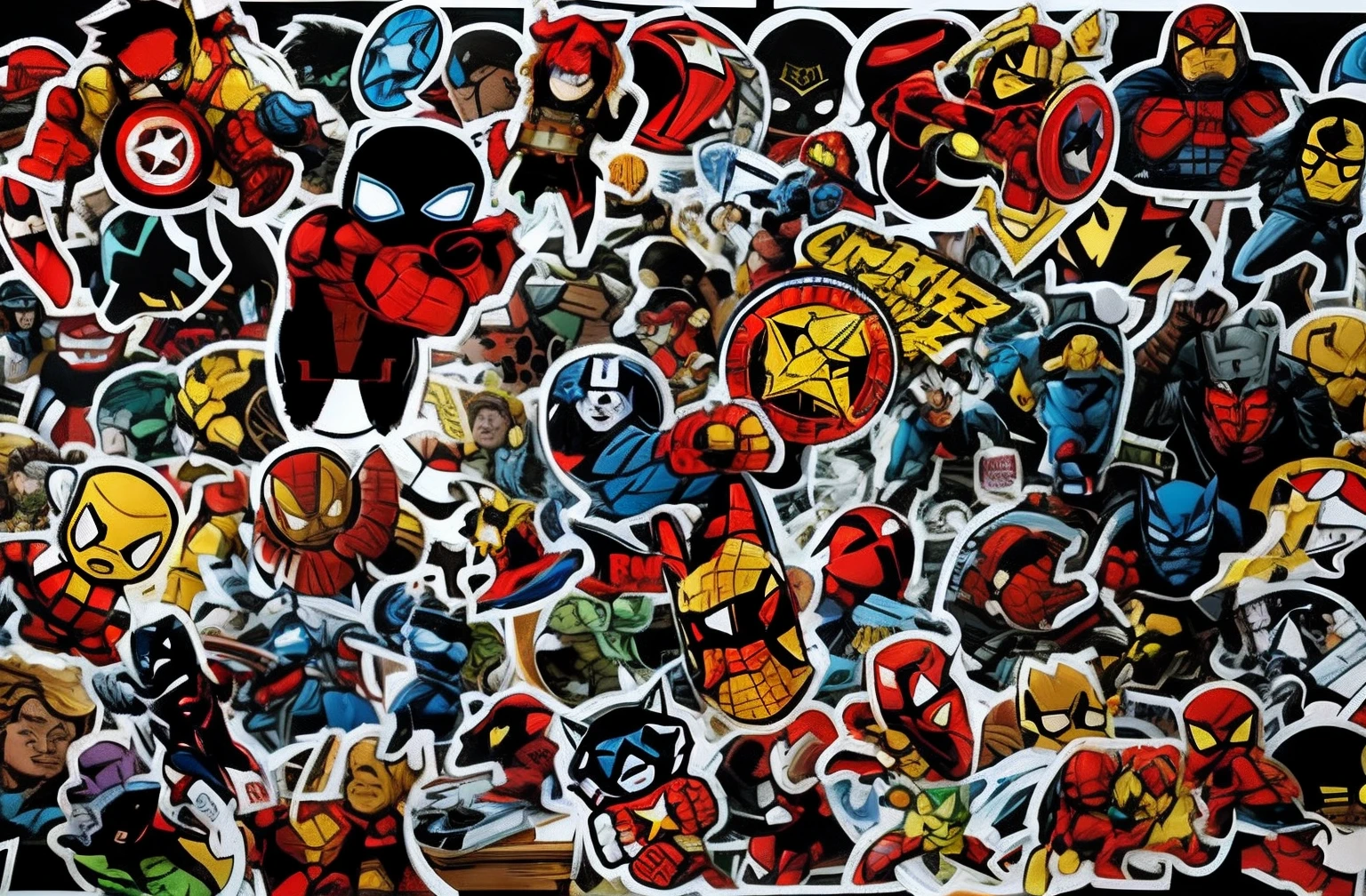 a close up of a bunch of stickers on a table, stickers, marvel comics h 6 4 0, marvel character, marvel marvel marvel, sticker art, sticker - art, marvel superhero, 2 5 6 x 2 5 6, 256x256, marvel style, marvel comic style, marvel comics, marvel comic book characters, marvel universe, stickers illustrations