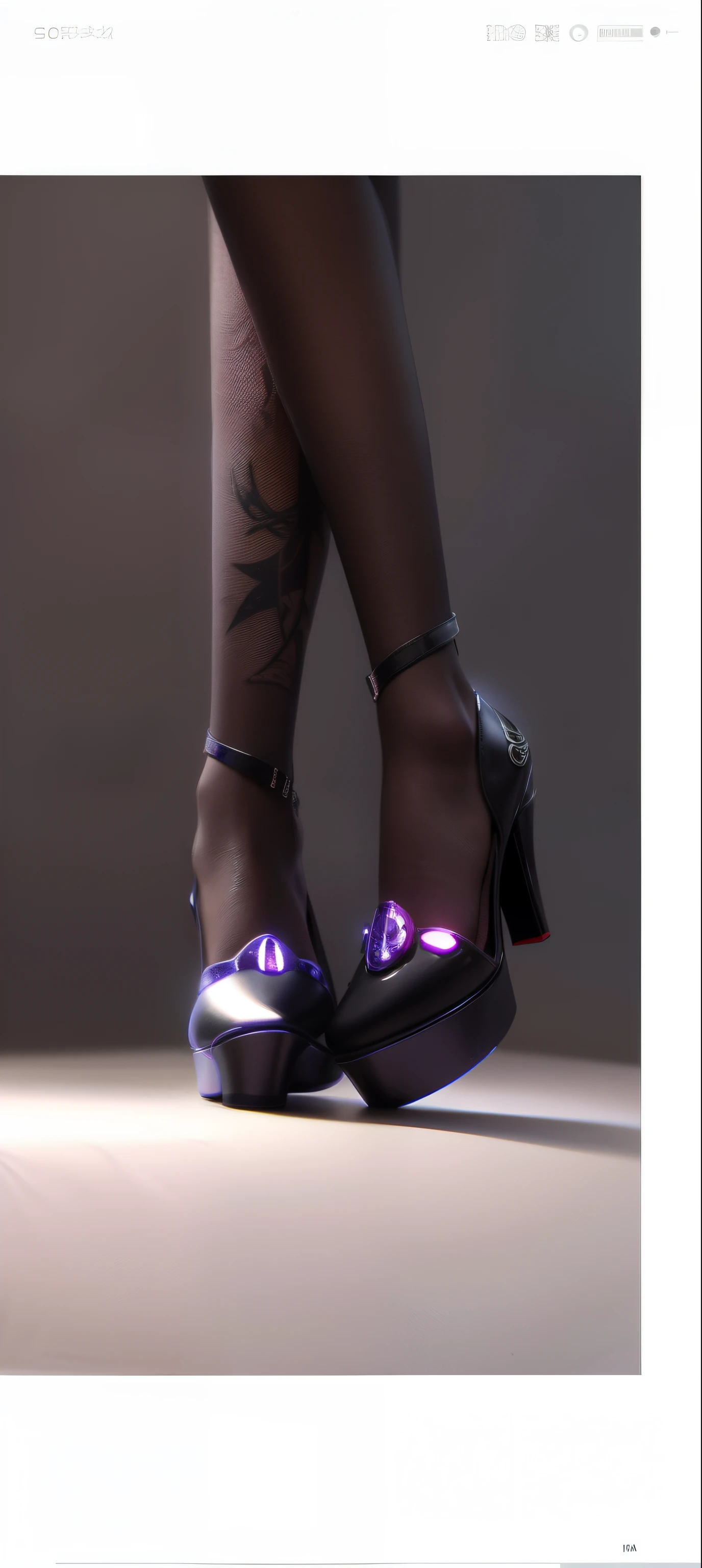 There was a woman wearing high heels on her legs,There are tattoos on the legs, High heels. anime style at pixiv, 《overwatch》Moira, 《overwatch》Sombula in , Detailed legs, high-heels, detailed shot legs-up, detailed legs towering over you, inspired by Sim Sa-jeong, detailed legs looming over you, kda, close-up on legs