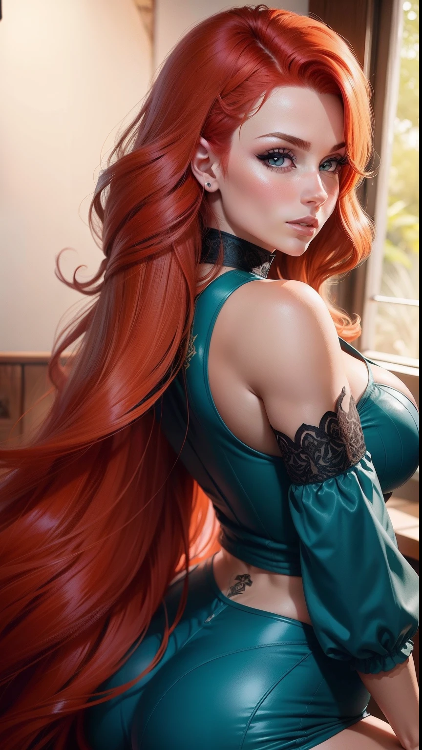 Ruiva safada mostrando seus peitos grandes