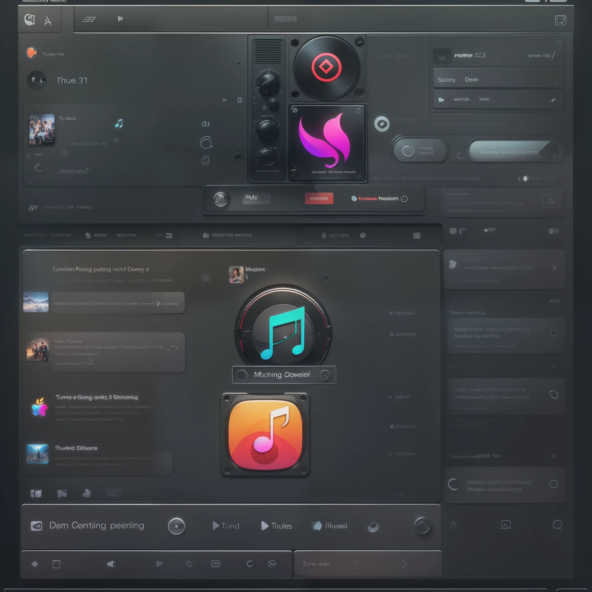 Music streaming premium platform, Premium subscribers, iTunes library, Tunes Kit Music Converter, Transfer music Step-by-step tutorial, Output formats (MP3, M4A), iTunes library integration, 3D UI interface premium platform