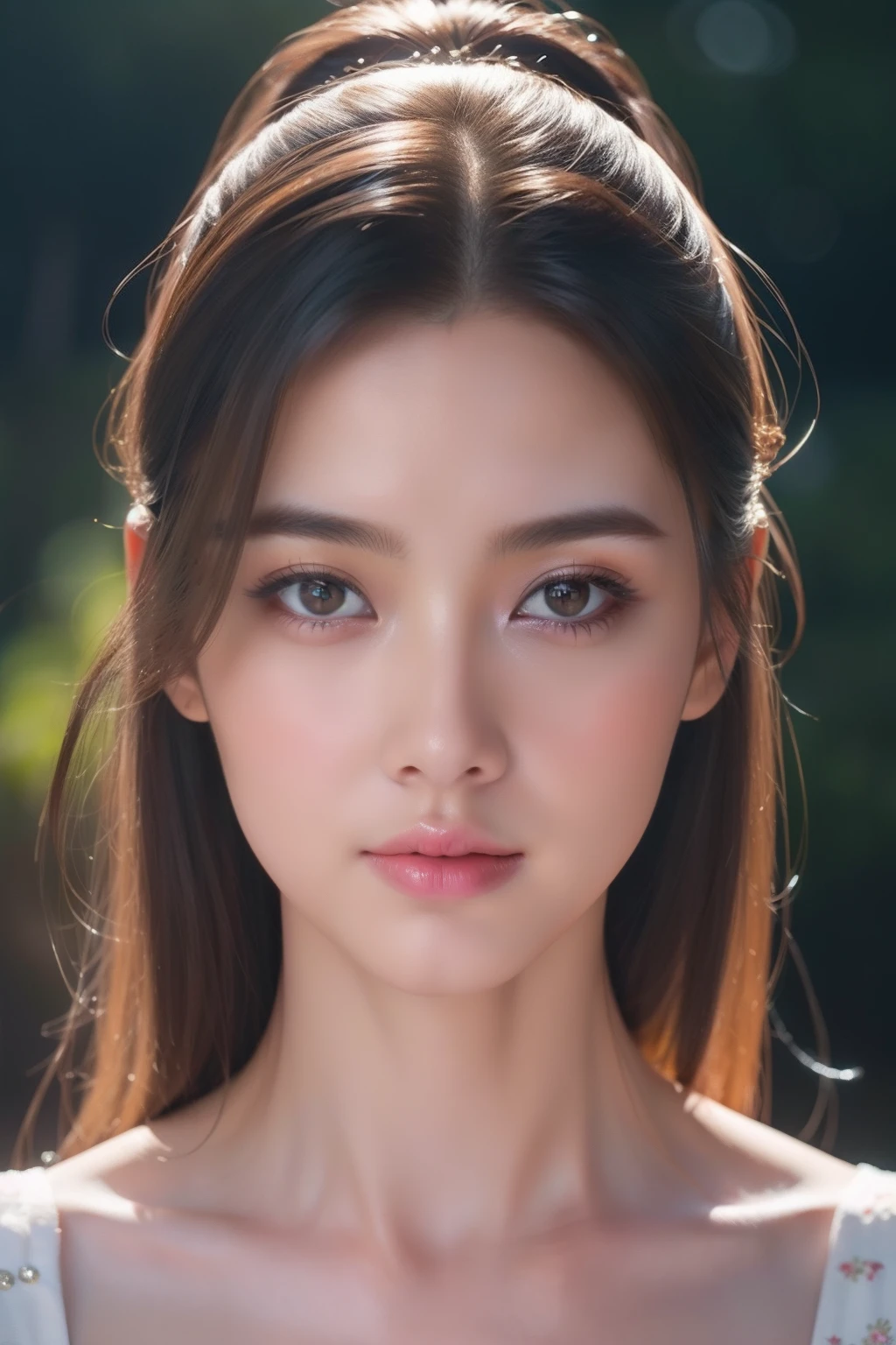 top-quality、​masterpiece、8K、Photorealsitic、lighting like a movie、24 years old、beauty woman、Beautiful face、beautidful eyes、real looking skin、Beautiful skins