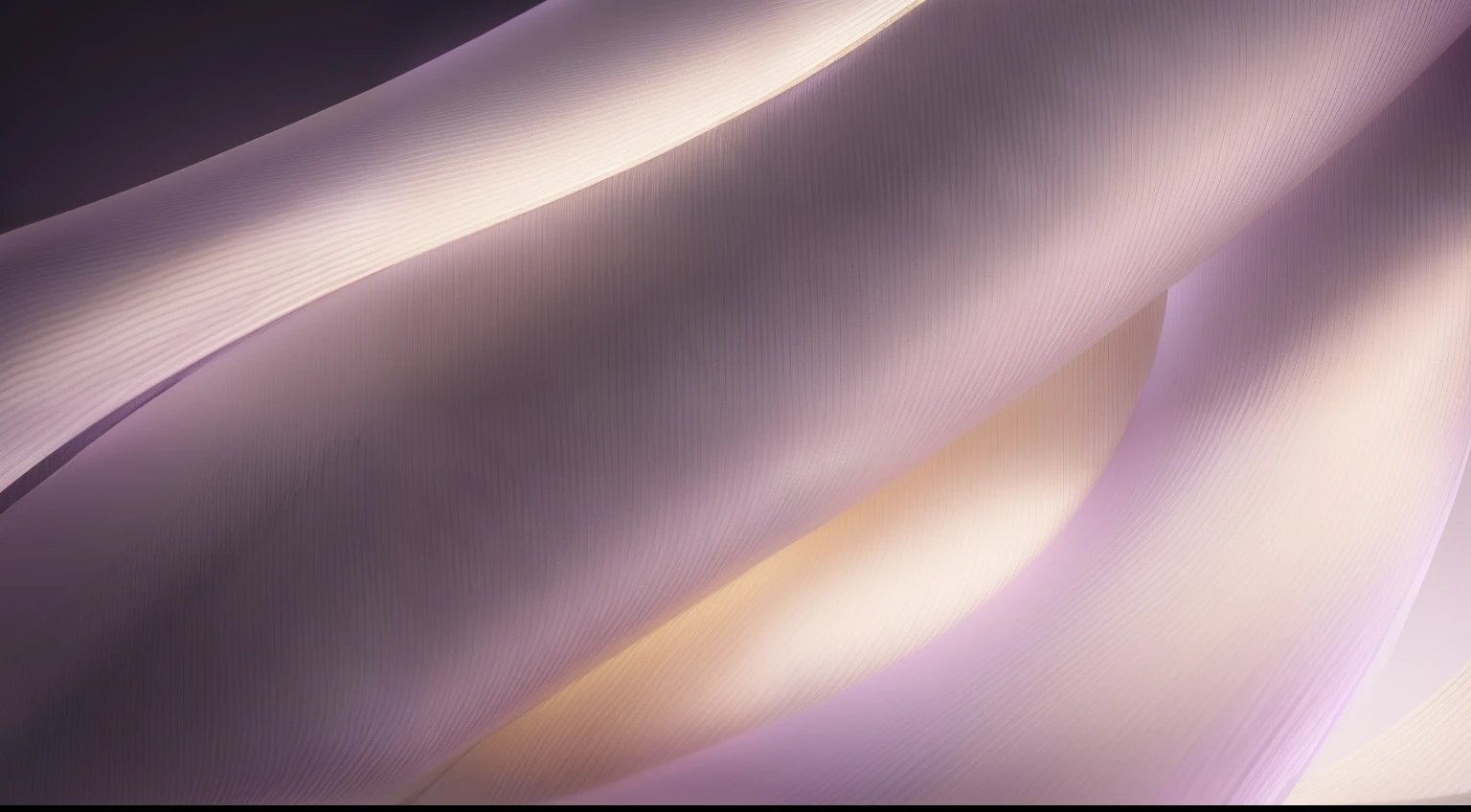 wavy fabric strips in (Light silver violet and light golden white gradient color only), full screen