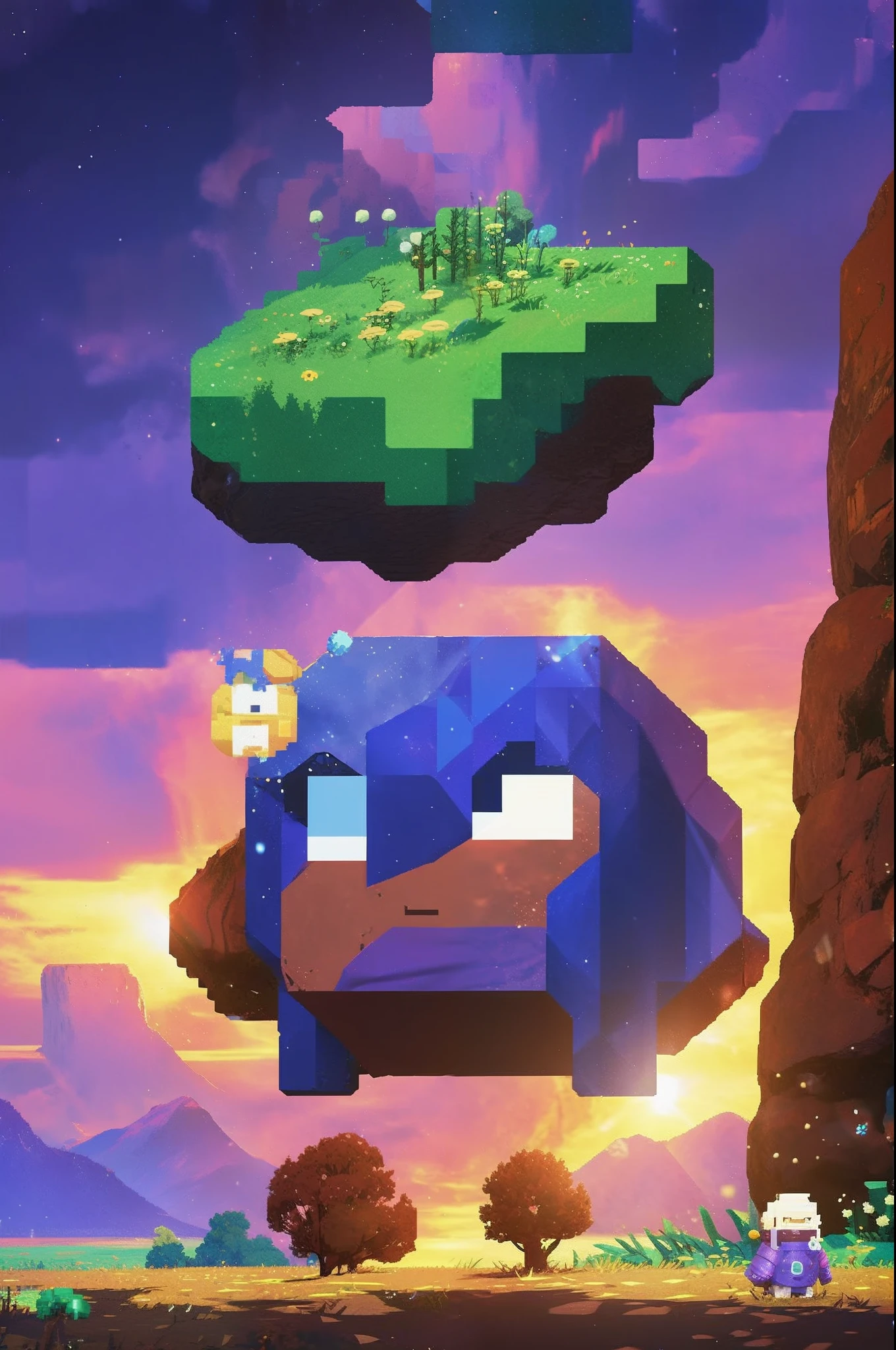 pixel game《dragon quest》,Game character design,(cavalier:1.4),Heavy armor,16-bit pixels