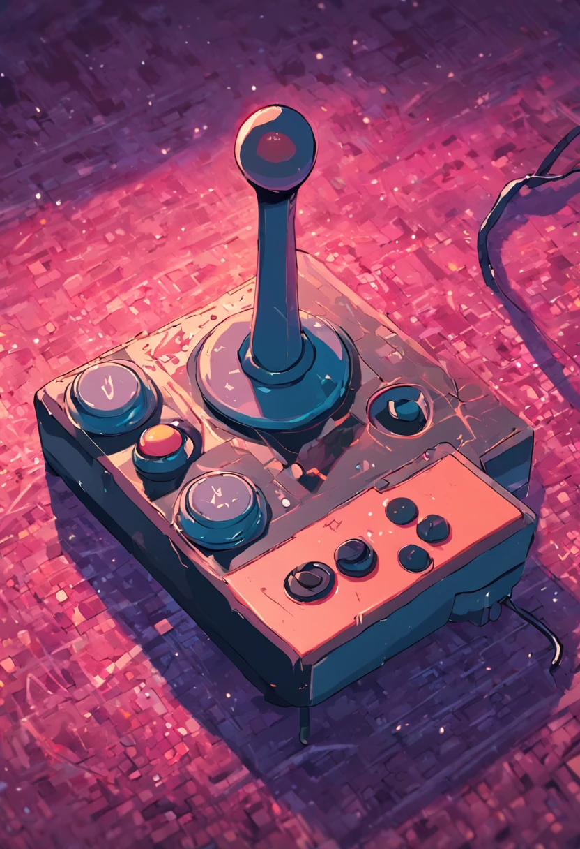 Vintage joystick. Pixel art