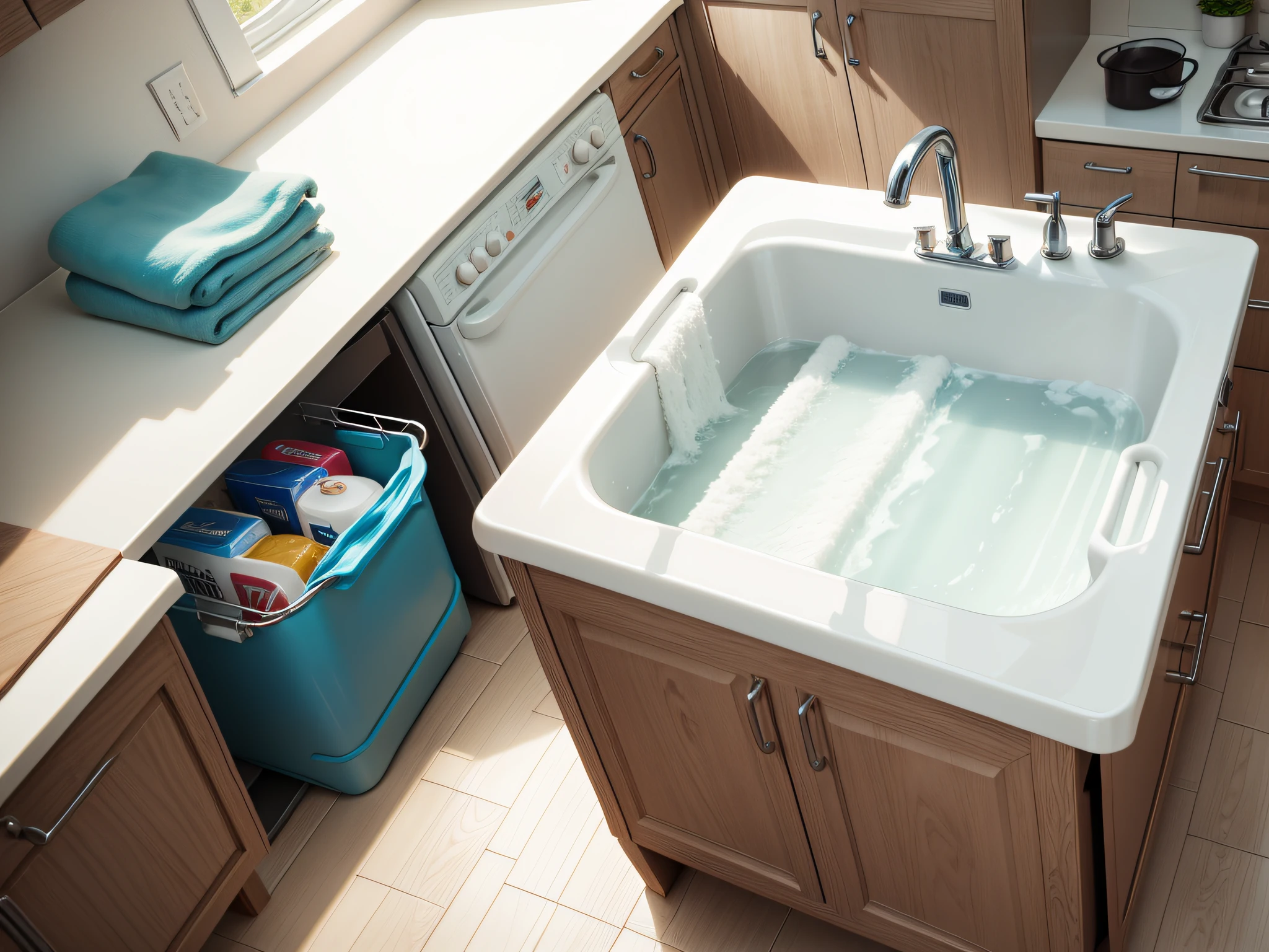 Detergent in the kitchen