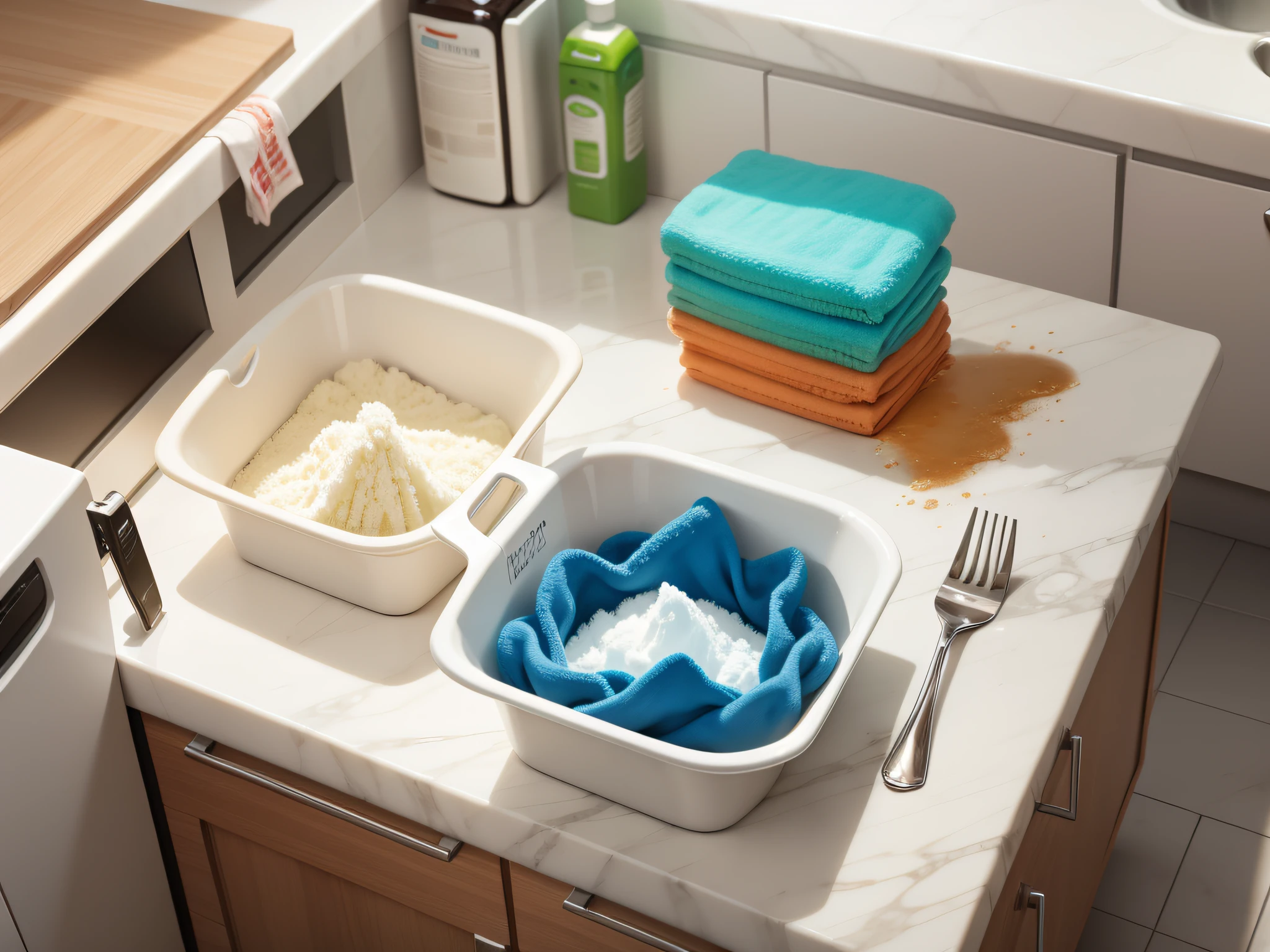 Detergent in the kitchen