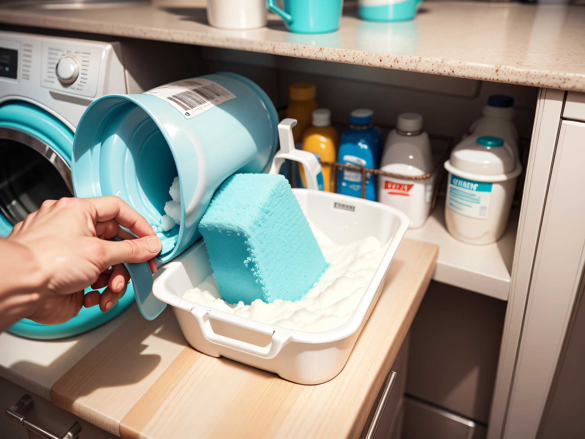 Detergent in the kitchen